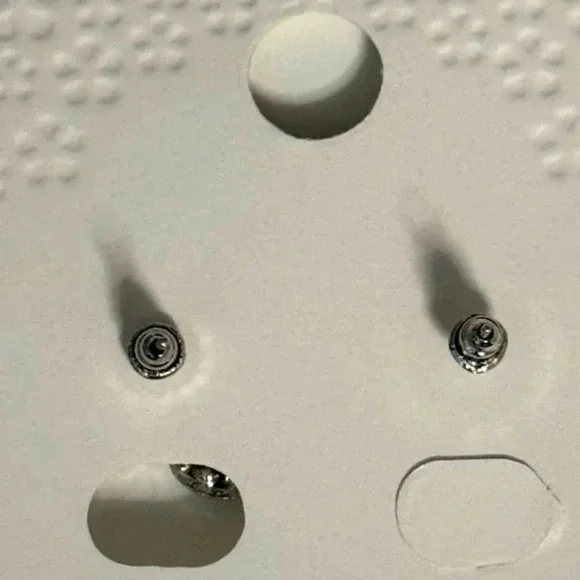 Unbranded Mickey Mouse Fashion Earrings NWOT silver holographic - Picture 2 of 2